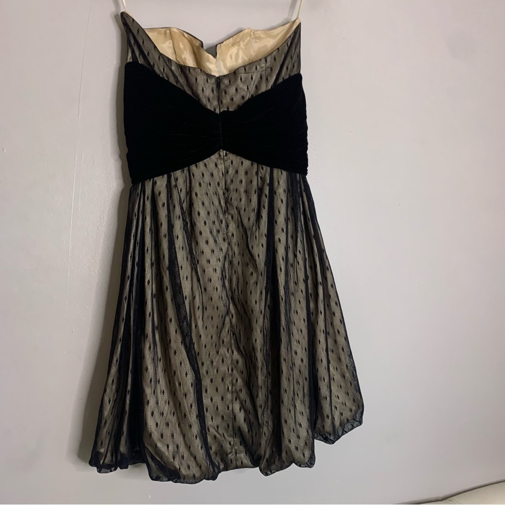 Tracy Reese strapless sweetheart mini dress Swiss dot black women’s 8 - Picture 5 of 7
